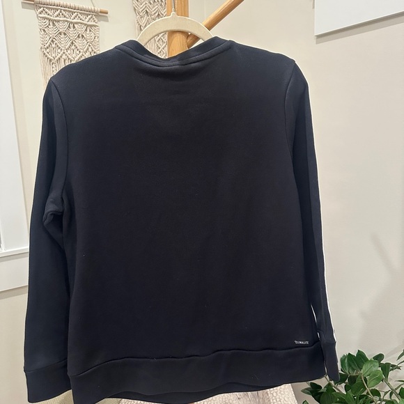 Adidas Black 3-Stripe Crewneck Sweatshirt Women’s Medium - Picture 3 of 3